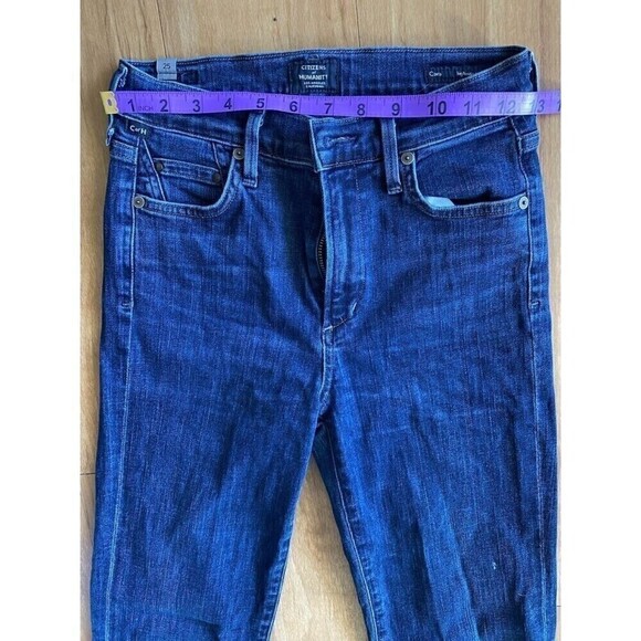 Citizens of Humanity Jeans Women's 25 Blue Cara High Rise Cigarette Ankle Dark - Picture 4 of 9